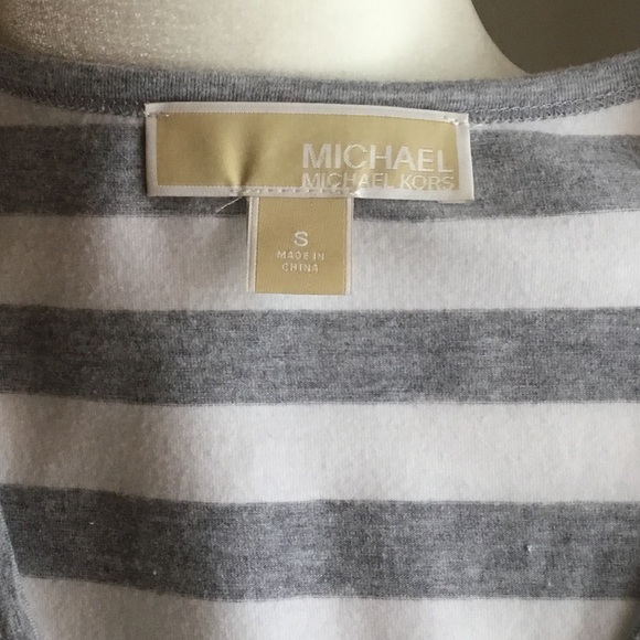 Michael Kors striped cotton short sleeved top - Picture 6 of 7